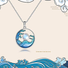 Baoxiaohed Collana in Argento Sterling, Collana 925 Sterling Argento Cinese Creativo Moonstone Zircon Collana, Utilizzata Come Festa della Mamma, Festa, Compleanno, Regalo di Anniversario