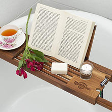 Vasca da Bagno in Legno, Vassoio da Bagno Porta Libri Porta iPad, Porta Bicchiere Vino Supporto Candela Bracci Estensibili Scomparto Accessori, Misura Maggior Parte Dimensioni Bagno