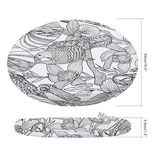 Mesllings Stick Figure Pappagallo Con Fiori Pianta Casa Stampato Moda Rotonda Confortevole Cuscini Sedia Ufficio Cuscini Morbido Cuscino - Diametro 15.35 ''