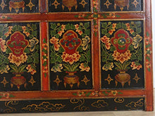 Yajutang - Cassettiera tibetana con motivo floreale dipinto a mano