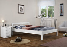 Erst-Holz Solido Elegante Letto Bianco in Pino massello 120x200 con doghe rigide 60.64-12W