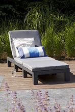 Allibert Daytona SL Lettino Prendisole, Grafite/Grigio Freddo (Imbottitura in Policotone), 195 x 65 x 22 cm