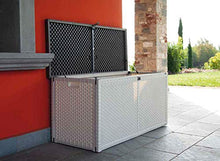 Baule Contenitore da Giardino in Resina Bianco cm.120x48x57H
