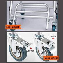 JXING Sedili da Doccia, Sedia da Doccia con Ruote Sedia da Doccia Portatile da Bagno, Sgabello da Bagno per Anziani con Bracciolo Posteriore Sedile Piatto Sgabello da Doccia