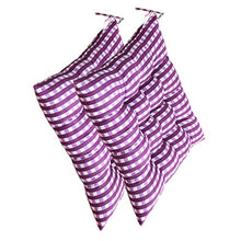 VOSAREA 2 Pezzi Quadrati Cuscini per sedie Plaid coprisedie morbide Imbottiture per sedie per Home Office Ristorante 40 cm (Viola)