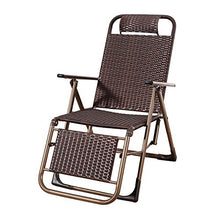 LINGZE Lettino Prendisole da Esterno in Rattan, Sedia reclinabile Pieghevole da Giardino reclinabile