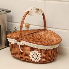 XIXIAO - Cesto portaoggetti in vimini intrecciato a mano, per credenze, cassetti, armadio, cassettiera, cassettiera, 26 x 18 x 30 cm, colore: rosso