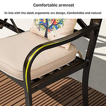 Panchina da terrazza da 60 pollici Panchina da giardino in ghisa, panchine per il tempo libero all'aperto con tavolo centrale, panchina in metallo retrò resistente alle intemperie e di lunga durata,