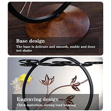 JIUJIA Porta Bicchiere da Vino in Legno, Porta Bicchiere Capovolto Appeso, Portabicchieri 8, Contenitore Effetto Rovere, Regalo per Amante del Vino, Altezza 28,5 Cm