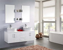 GRAFICA MA.RO SRL Mobile ARREDO Bagno Modello White Lion 150 CM ARREDOBAGNO SOSPESO RUBINETTERIA LAVABO Bianco Neve, Rubinett. e Due Lavabo Inclusi
