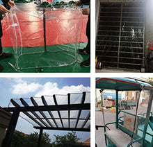 DFREW Pvc Impermeabile Trasparente Incatramata Campeggio Addensare Tenda Tarp Calcinaccio/Vernice/Dirt/Foglio Pioggia con Occhielli 350 Gsm,2X2M,2X2M