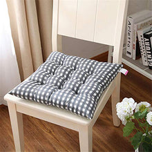 LucaSng - Set di 4 cuscini per sedia, 40 x 40 x 7 cm, per interni ed esterni, in 100% cotone, imbottitura spessa, colore: grigio chiaro