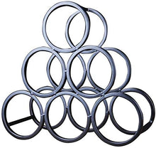 XHCP Portabottiglie per Vino, Portabottiglie Semplice, Portabottiglie in Ferro battuto, Nero, può Contenere 6 Bottiglie di Vino, Portabottiglie di personalità Creativa