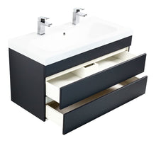 Mobile bagno Talis 100 antracite satinato, doppio , 2 cassetti senza maniglie