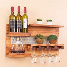 LHQ-HQ Solido Legno for Il Vino Rack Sala da Pranzo Camera Singola Bar Wine Glass Rack Creativa Wine Rack Wine Glass cestello Superiore