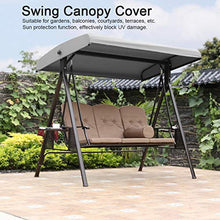 Copertura per altalena Copertura per altalena Copertura per altalena 190 Accessorio per altalena in taffetà di poliestere placcato argento con 4 cinghie rinforzate per cortile da giardino(grey)
