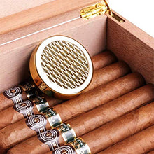 ZSY Cedar Wood Desktop Cigar Humidor with Tray And Adjustable Divider - Digital Hygrometer, Front Edge Stainless Steel Patch, Great for Home, Office, Bedroom