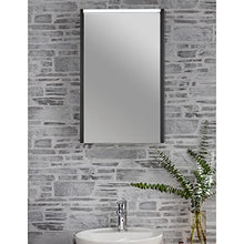 FACKELMANN Denver - Armadietto a specchio da bagno, con illuminazione a LED, 1 anta, 42 cm, colore: Antracite