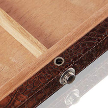 Minmin Sigaro Set in pelle di mucca di alta capacità Humidor regalo portatile Packaging Cigar Humidor Brown, 230x230x40mm accessori del sigaro (Size : 230x230x40mm)