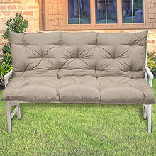 jHuanic - Cuscino per panca da giardino, con schienale morbido, per sedia, divano, altalena, 2 o 3 posti, Beige, 100x100x10cm