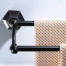 JKCKHA Northern Europe. Bella Retro Black Bold Angoli arrotondati Rame Drill Hole Bagno Hotel Bathroom Rack/mensola/portasciugamani Multifunzione