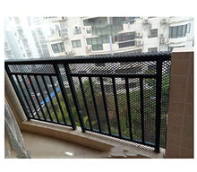 Rete di Plastica Sicurezza Bambini, Rete da Balcone, Recinzione da Giardino Rete da Pollo Rete da Gatto Rete da Riproduzione, Rete di Protezione del Prato Rete da Arrampicata Piante 1x30m Nera