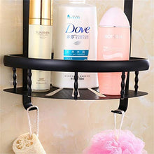 HYYDP Mensole Bagno Mensole da Bagno a Due Piani Nere, Rack da Basket a Due Piani in Alluminio Spaziale, mensole da Bagno