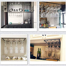 LSNLNN Portabocchiali da Vino, Portabocchia per Vino Appeso Barretta in Vetro per Vino, Ristorante, Decorazione Della Cucina Rack Appeso Glass,B,60X22.5Cm.