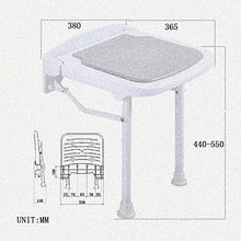 WCY Sedile Doccia a Parete, Sgabello da Bagno Regolabile in Altezza con Antiscivolo Imbottito, sedili Pieghevoli per Bagno - Anziani/portatori di Handicap, Blu yqaae (Color : Yellow)
