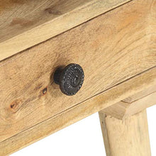 Tidyard Comodino Camera da Letto Vintage in Legno Massello di Mango con Cassetto,Comodino Rustico 40x35x50 cm