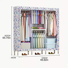 Armadio a doppio effetto tela – appendiabiti appendiabiti – 124 x 45 x 167 cm (larghezza x profondità x altezza).