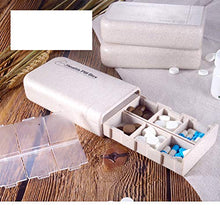 DOITOOL Contenitore per pillole da viaggio, 1 cassetto automatico, 1 settimana, portatile, mini 6 griglie, scatola per medicina, organizer