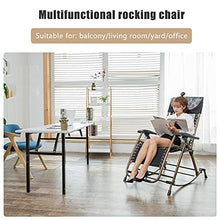 PAKUES-QO Sedia a Dondolo Pieghevole Sedia a Dondolo da Salotto Sedia reclinabile Design ergonomico Tessuto in textilene Comodo e Traspirante