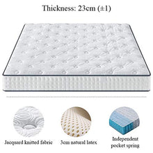 PLOLLD 9 inch Hotel di Alto Livello Materasso, Lattice Naturale e Personalizzato Rivestito in Primavera Bobine Futon coprimaterasso (Size : Twin-100×200cm)