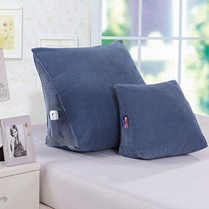 Generic - Cuscino triangolare per schienale, per divano, letto, decorazione – blu profondo, 40 x 36 x 20 cm - Arredi Casa