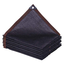 HTL - Rete per ombreggiatura nera resistente, 12 pin, tasso di ombreggiatura 95%, panno spesso usato per la protezione solare per balcone, cortile, auto, nero, 3 m x 4 m