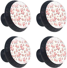 Bel modello di allevamento di maiali rosa Pomelli per Porta Set di 4 Pomelli per Mobili Manopole per Cassetti Cucina Armadio Vetro