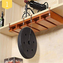 XUSHEN-HU Portabicchieri da vino a testa in giù per la casa per bicchieri di vino da vino rack per bicchieri da vino (colore: marrone, dimensioni: 64 x 23 x 6 cm) Home