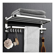 LYM &ripiano di stoccaggio Acciaio Inox Bagno Mensola, Pieghevole Wall Hotel Mounted Towel Rack tovagliolo di Bagno di immagazzinaggio Mensola Scaffale Scaffale di Finitura (Size : 50cm)