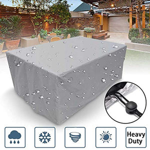 YLJYST Garden Waterproof Furniture Cover, 210D Silver Dust-Proof Table Cover, Outdoor Heavy Table And Chair furnit Cover, Winter Rain Snow Sky Garden Vegetation Protection Cover