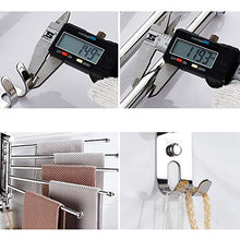 Towel shelf Portasciugamani Girevole per Bagno in Acciaio Inox a Parete Portasciugamani Multi-Barra Privo di perforazioni