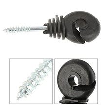 Isolatore ad Anello a Vite, 50 Pezzi/Set Isolatori ad Anello a Vite Neri Accessori per recinti elettrici per palo in Legno