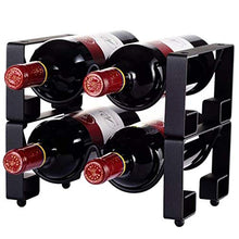 GCE Portabottiglie per Vino Rustico Decorazione per portabottiglie in Ferro battuto Portabottiglie per Vino in Ferro battuto Espositore Multiuso impilabile Creativo per Uso Domestico Europeo 2