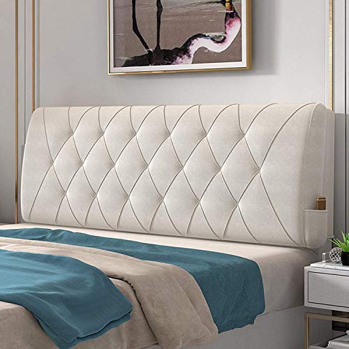 LANG ZI Fodera per Testata Letto Copertura per Testiera per Letto Copri Testata Letto 150/160/180/190cm Matrimoniale/Singolo Premium Imbottita Elastica Copritestata Letto Fodera Protezione