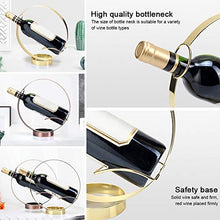 Portabottiglie da tavolo retrò Display Organizer Soggiorno Bicchieri da appoggio Supporto rotondo Supporto da bar Cucina per bottiglia singola Acciaio inossidabile Decorazioni per la casa(Argento)