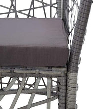 Festnight 2 pz Sedie da Esterno con Cuscini in Polyrattan Poltrone da Giardino 58 x 61 x 88 cm per Giardino Spiaggia Balcone Colore Grigio