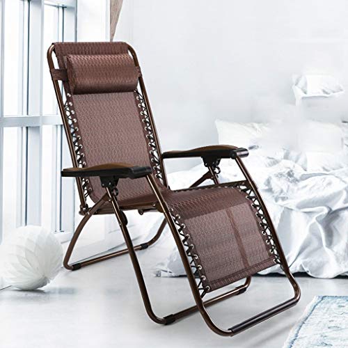 Hfyg Lettino Prendisole Zero Sdraio,Lounge Chair Sedia Pieghevole per Pausa Pranzo Ufficio Letto Nap Summer Cool Chair Tempo Libero Sedia a Sdraio Vecchio Famiglia Portatile Chaise Longue (Color : C)