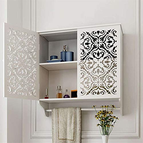 Mobiletto del Bagno Mobile da Bagno Bagno a Muro Bagno Mobili per mobili per mobili in Legno Plastica Cabinetto per armadietto Cosmetico Rack di stoccaggio cosmetico Adatto per Riporre Il Bagno