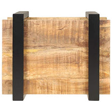 Tidyard Comodino 50x40x40 cm in Legno di Mango Grezzo,per Soggiorno, Camera da Letto, Balcone,può Servire Come Comodino, Armadietto, Tavolino