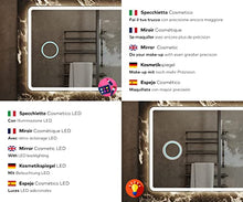 FORAM Personalizza Controluce specchio per bagno con luce LED - 50x60cm - su Misura - moderno specchi con illuminazione, retroilluminato L59